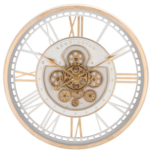 Safavieh Willmar Translucent Gear Wall Clock With Roman Numerals Open Face Industrial Design WS360415