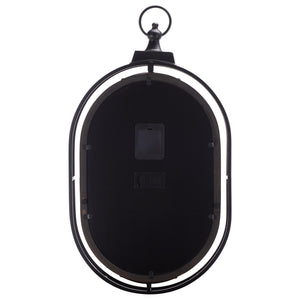 Safavieh Truett Oval Gear Wall Clock Industrial Exposed Mechanism Bold Numeral Face Mdf Metal WS361003