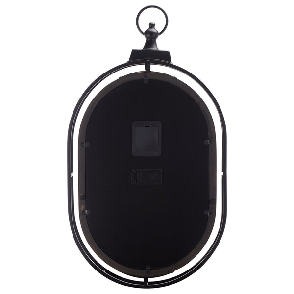 Safavieh Truett Oval Gear Wall Clock Industrial Exposed Mechanism Bold Numeral Face Mdf Metal WS361003