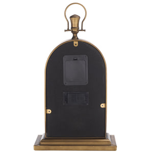 Safavieh Maximilian Industrial Gear Table Clock With Exposed Metal Accents For Mantel Or Desk Display BLACK / GOLD WS361401