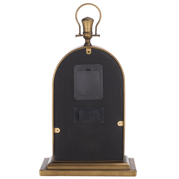 Safavieh Maximilian Industrial Gear Table Clock With Exposed Metal Accents For Mantel Or Desk Display BLACK / GOLD WS361401
