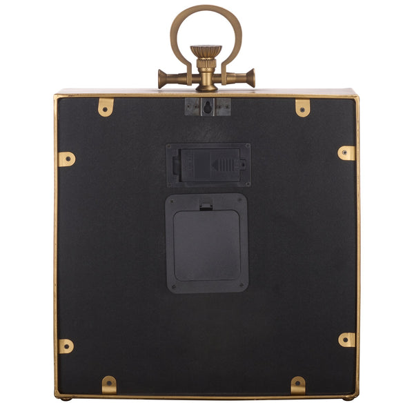 Safavieh Maximilian Gear Clock Industrial Statement Piece For Wall Or Tabletop In Metal Mdf BLACK / GOLD WS361501