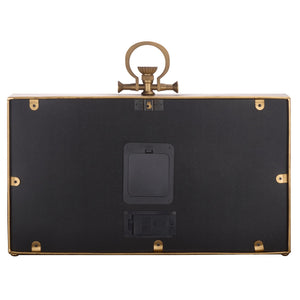 Safavieh Maximillian Industrial Gear Clock Mdf Frame Tempered Glass Face For Table Or Wall Display BLACK / GOLD WS361701