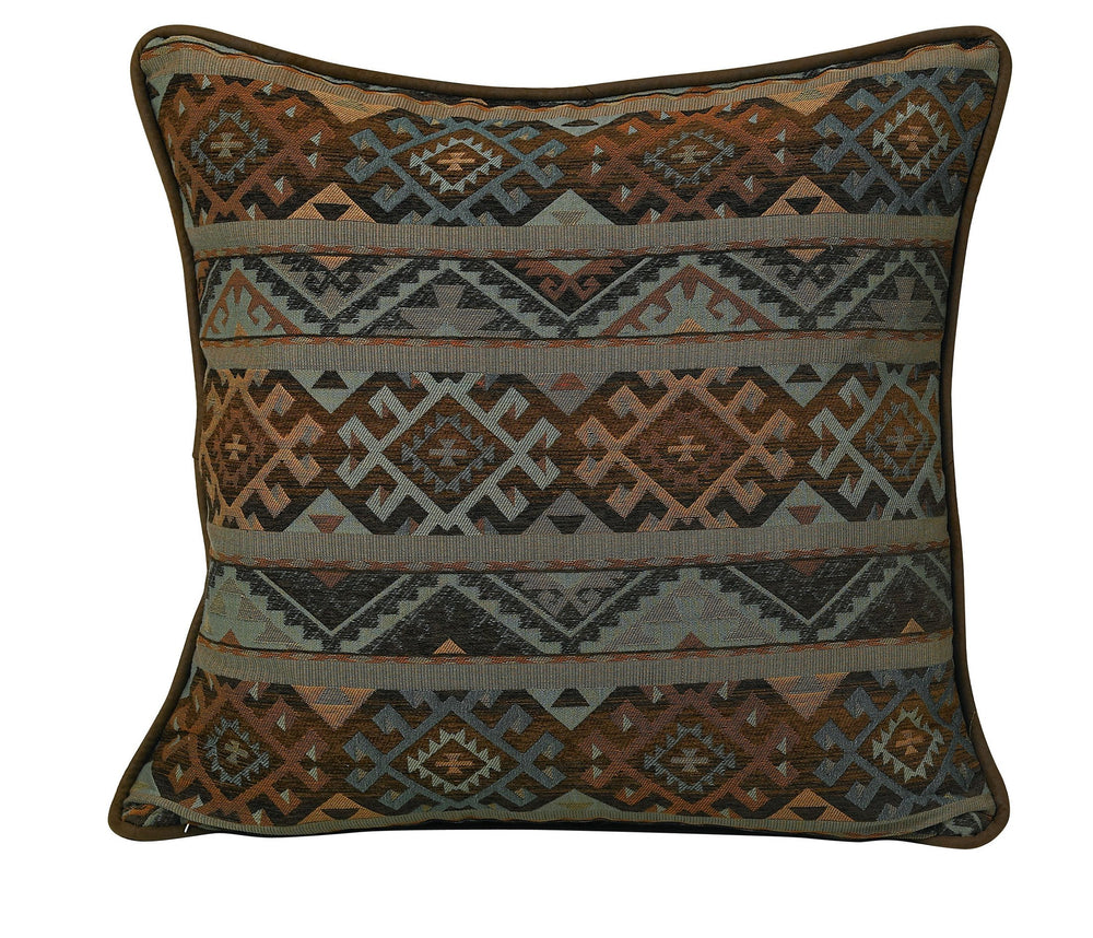Hiend Accents Del Rio Fringed Reversible Euro Sham - Elevate Your Decor With Western Charm And Sophisticated Design Brown 100% Polyester Ws4006es