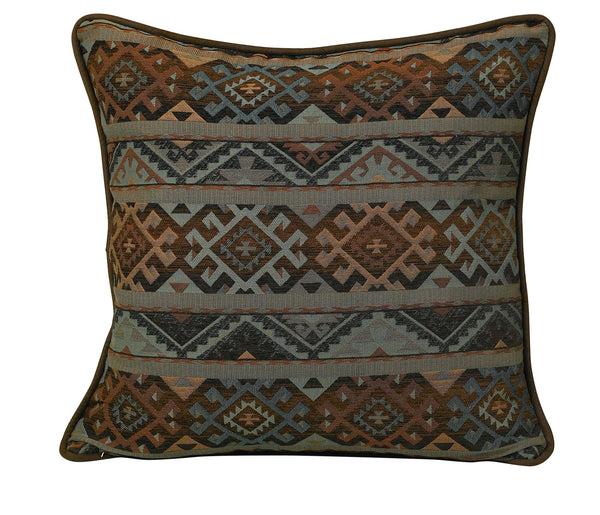 Hiend Accents Del Rio Fringed Reversible Euro Sham - Elevate Your Decor With Western Charm And Sophisticated Design Brown 100% Polyester Ws4006es