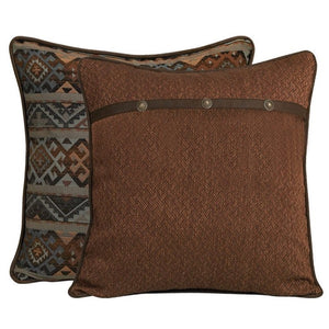 Hiend Accents Rio Grande Reversible Euro Sham - Transform Your Bedroom With Southwestern Charm And Style Brown 100% Polyester Ws4007es