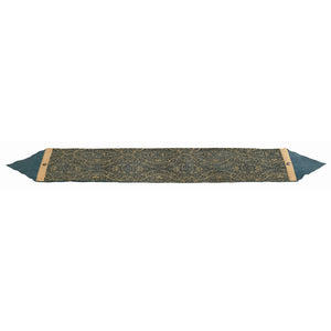 Hiend Accents Bella Vista Runner - Luxurious Teal And Gold Paisley Chenille Table Decor For Elegant Dining Settings Blue,Tan 100% Polyester Ws4008r