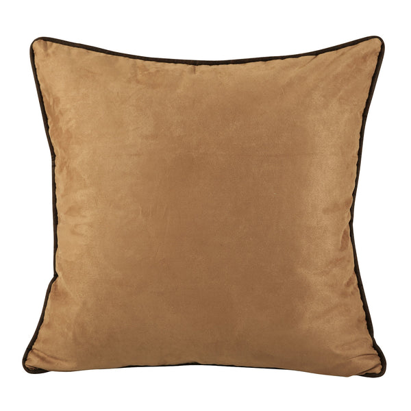 Hiend Accents Calhoun Striped Reversible Euro Sham – Stylish Southwestern Design With Luxurious Faux Suede Finish Red,Brown 100% Polyester Ws4060e1