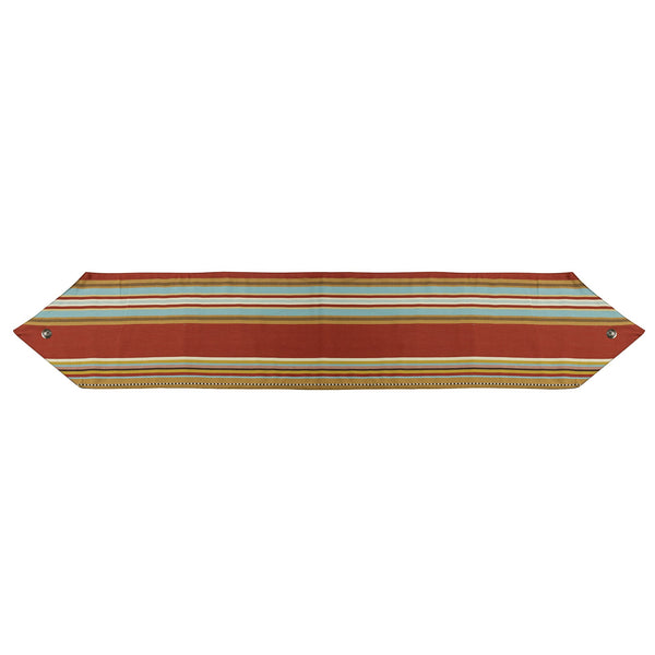 Hiend Accents Calhoun Striped Table Runner - Elevate Your Dining With Vibrant Desert Hues And Elegant Silver Conchos Multi 100% Polyester Ws4060r