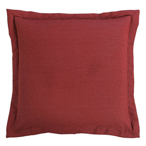 Hiend Accents Ruidoso Garnet Flanged Euro Sham - Elevate Your Bedding With Elegant Charm And Vibrant Color Red 100% Polyester Ws4066e2