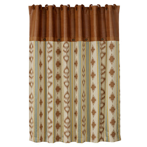 Hiend Accents Alamosa Faux Ostrich Shower Curtain – Transform Your Bathroom With Southwestern Elegance And Style Multi 100% Polyester Ws4082sc