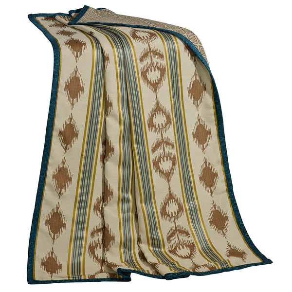 Hiend Accents Alamosa Throw: Stylish Reversible Blanket With Geometric Pattern For Cozy Home Decor And Comfort Multi 100% Polyester Ws4082th