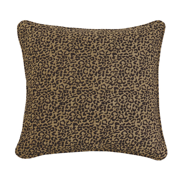 Hiend Accents Adrienne Chenille Euro Sham - Playful Leopard Print Accent For Chic Western-inspired Decor Tan,Brown 100% Polyester Ws4287e2