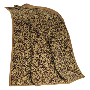 Hiend Accents San Angelo Leopard Throw - Luxurious Chenille Accent For Playful Sophistication In Your Home Decor Tan,Brown 100% Polyester Ws4287th