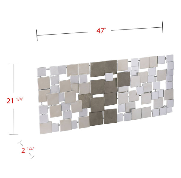 Safavieh Holly And Martin Wavson Geometric Metal Wall Sculpture Modern Art For Living Room Or Office WS4457