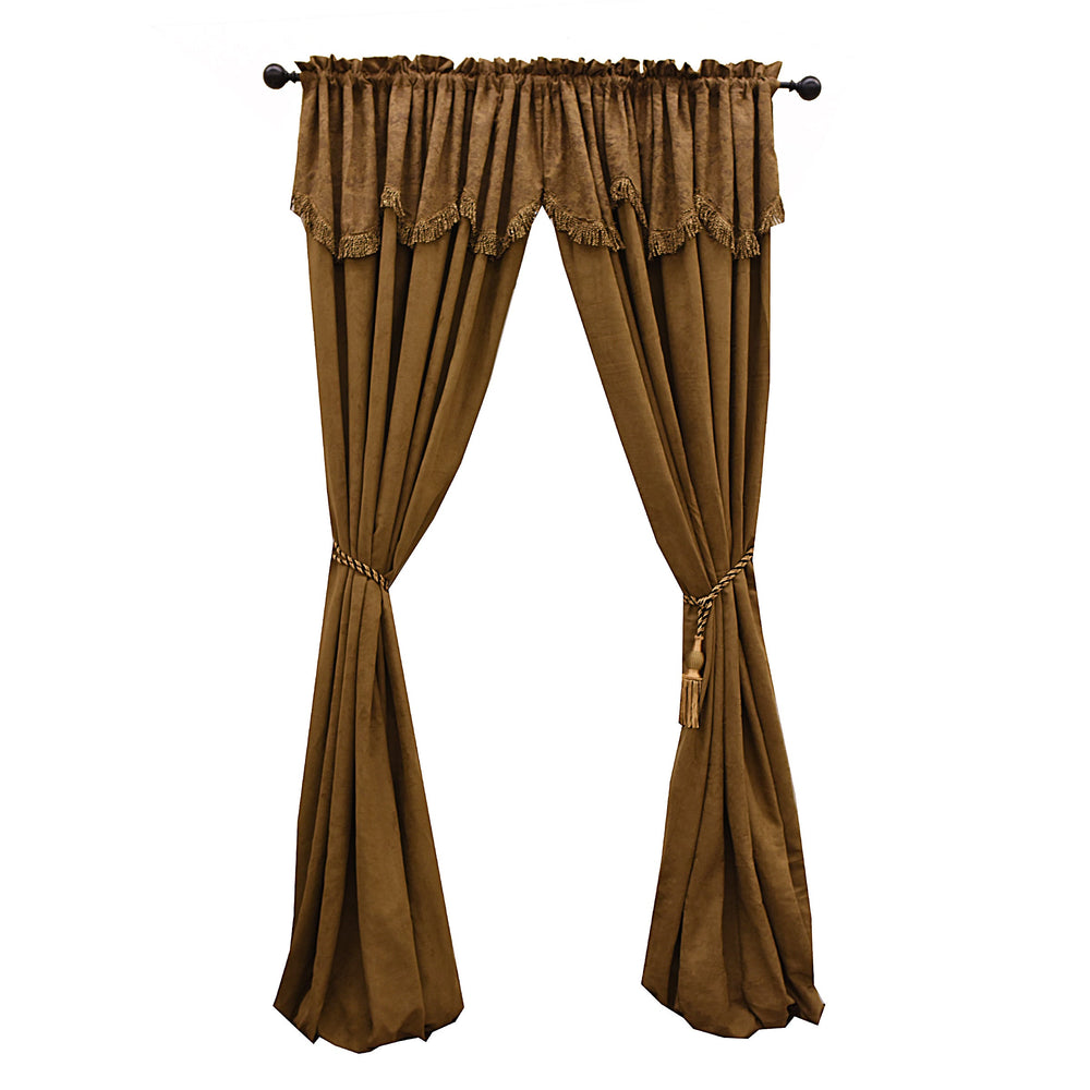 Hiend Accents Small Paisley Curtain Set - Elevate Your Home Decor With Rustic Elegance And Sophisticated Charm Tan 100% Polyester Ws5002c