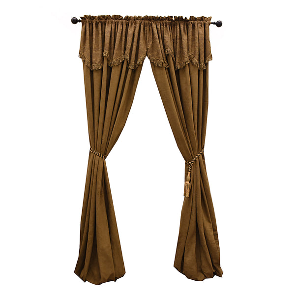 Hiend Accents Small Paisley Curtain Set - Elevate Your Home Decor With Rustic Elegance And Sophisticated Charm Tan 100% Polyester Ws5002c