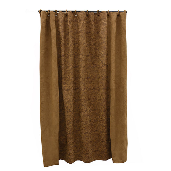 Hiend Accents Small Paisley Shower Curtain – Rustic Elegance For Western-themed Bathrooms, Durable Polyester Design Tan 100% Polyester Ws5002sc