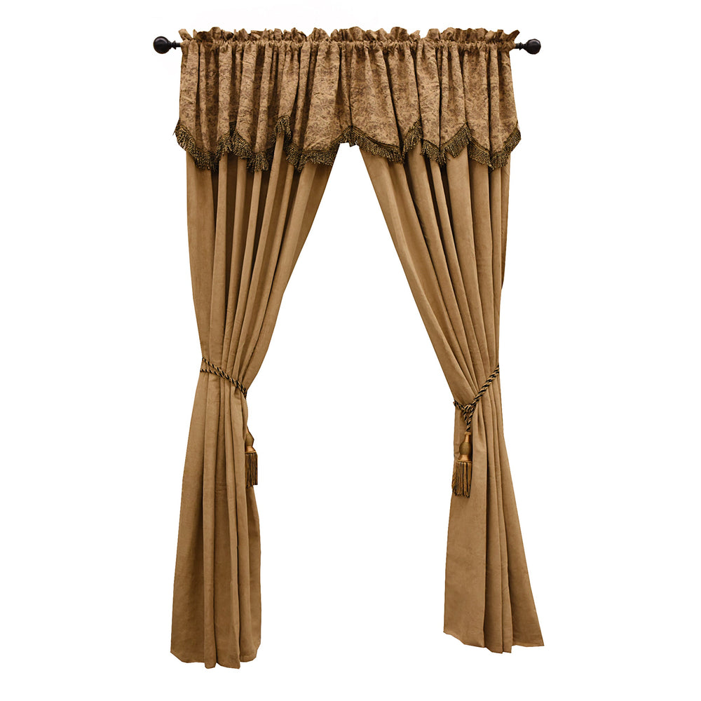 Hiend Accents Small Paisley Curtain Set - Elevate Your Home Decor With Rustic Elegance And Sophisticated Charm Tan 100% Polyester Ws5002c