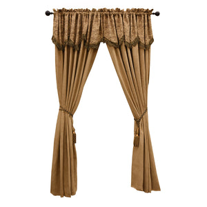 Hiend Accents Small Paisley Curtain Set - Elevate Your Home Decor With Rustic Elegance And Sophisticated Charm Tan 100% Polyester Ws5003c