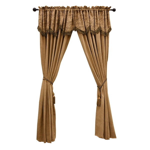 Hiend Accents Small Paisley Curtain Set - Elevate Your Home Decor With Rustic Elegance And Sophisticated Charm Tan 100% Polyester Ws5003c