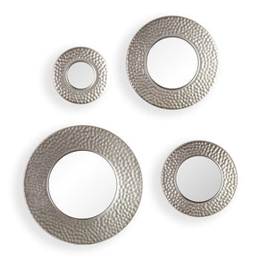 Safavieh Callari Hammered Iron Sphere Wall Mirrors Artisan 4 Piece Set For Modern Interiors WS6825