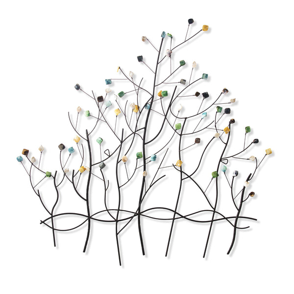 Safavieh Gemlyn Iron Tree Wall Art With Shimmering Capiz Shell Leaves For Eclectic Home Decor WS7029