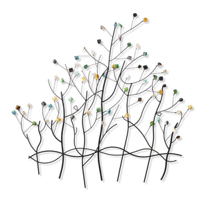 Safavieh Gemlyn Iron Tree Wall Art With Shimmering Capiz Shell Leaves For Eclectic Home Decor WS7029