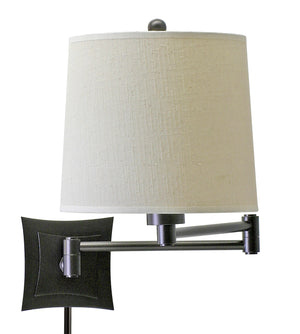 House Of Troy Wall Swing Arm Lamp - Elegant Light Fixture With Ies Diffuser And Stylish Fabric Shade For Soft Glow Oil Rubbed Bronze Metal Ws752-ob