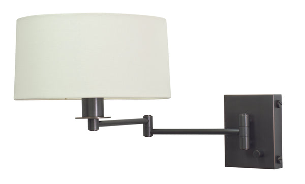House Of Troy Wall Swing Arm Lamp - Elegant Light Fixture With Ies Diffuser And Stylish Fabric Shade For Soft Glow Oil Rubbed Bronze Metal Ws776-ob