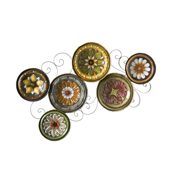 Safavieh Marinci Tuscan Scroll Frame Metal Plate Gallery Wall Art For Kitchen Or Dining Room WS9435
