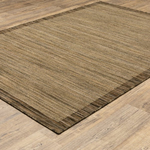 Oriental Weavers Warner Flatweave Wool Axminster Area Rug Warm Brown Tan Grid Indoor Accent 3'3" x 5' WWRN08100152ST