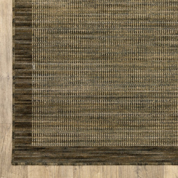Oriental Weavers Warner Flatweave Wool Axminster Area Rug Warm Brown Tan Grid Indoor Accent 6'7" x 9'6" WWRN08200290ST
