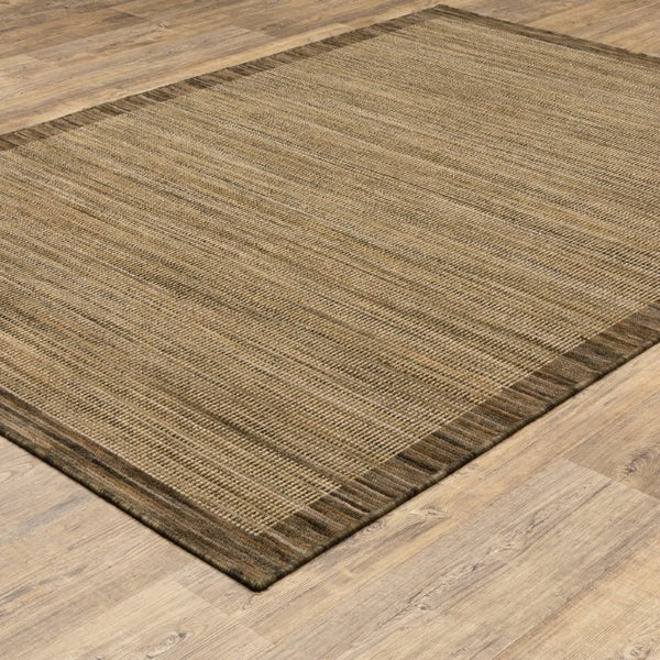 Oriental Weavers Warner Flatweave Wool Axminster Area Rug Warm Brown Tan Grid Indoor Accent 7'10" x 10'10" WWRN08240330ST