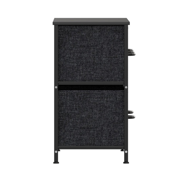 English Elm Harris 5 Drawer Vertical Storage Dresser: Stylish Organization Solution for Any Space, Easy Assembly Black Drawers/Black Frame WX-5L206-W-BK-BK-GG