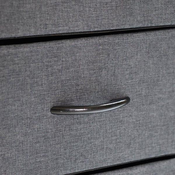 English Elm Sodano 3 Drawer Nightstand with Integrated Charging Station and Smart Storage for Modern Spaces Charcoal Drawers/Black Frame WX-EZO802-W-BK-GR-GG