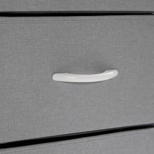 English Elm Sodano 3 Drawer Nightstand with Integrated Charging Station and Smart Storage for Modern Spaces Gray Drawers/White Frame WX-EZO802-W-WH-GR-GG