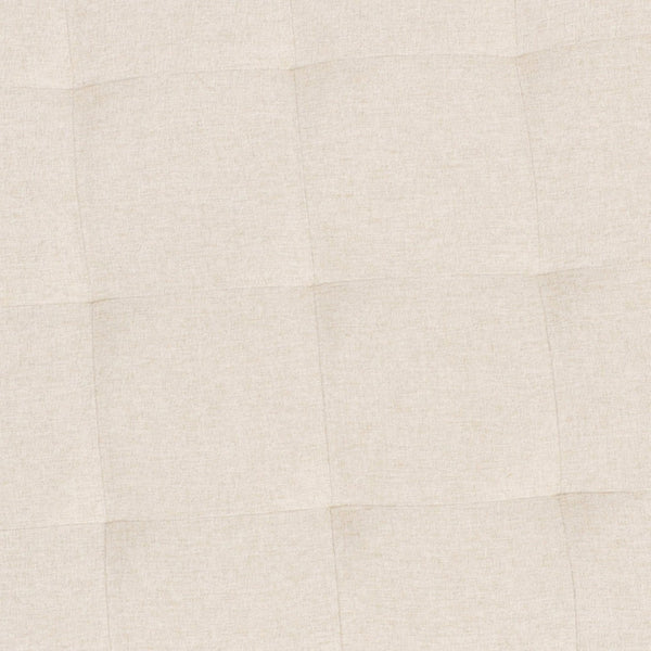 English Elm Ashton 34" Round Tufted Ottoman with Sturdy Metal Frame – Stylish Accent for Any Living Space Beige WX-TY-104-BGE-LN-BLK-GG