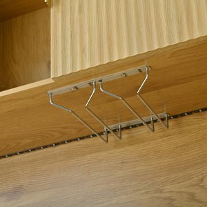 English Elm U_style Tall Kitchen Sideboard with LED Lighting Built-In Outlets and Nine Bottle Wine Rack WY000488AAO