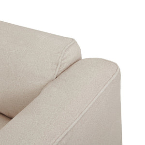 English Elm U_style Cut Velvet 4 Seater Sofa with Piped Trim Detachable Ottoman and Throw Pillows WY000494AAA