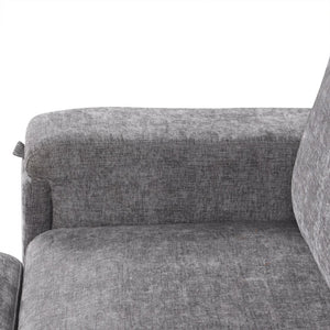 English Elm U_style Modular Chenille Sectional Sleeper Sofa with Storage and Usb Charging Ports Gray WY000538AAE