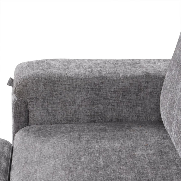 English Elm U_style Modular Chenille Sectional Sleeper Sofa with Storage and Usb Charging Ports Gray WY000538AAE