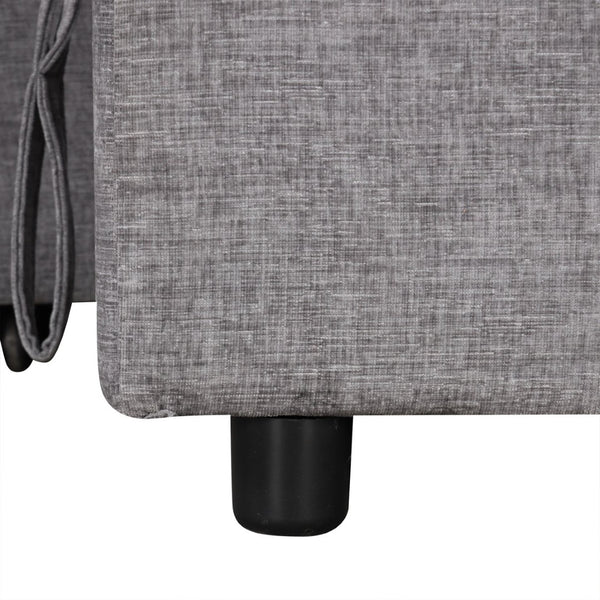 English Elm U_style Modular Chenille Sectional Sleeper Sofa with Storage and Usb Charging Ports Gray WY000538AAE