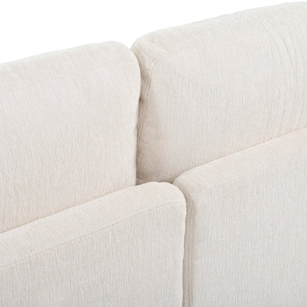 English Elm U_style Oversized Curved Chenille Sectional Sofa with Pinewood Frame for Open Living Spaces Beige WY000541AAA