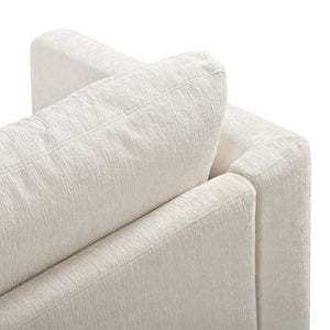 English Elm U_style Oversized Curved Chenille Sectional Sofa with Pinewood Frame for Open Living Spaces Beige WY000541AAA