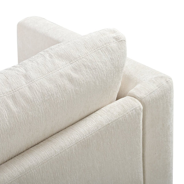 English Elm U_style Oversized Curved Chenille Sectional Sofa with Pinewood Frame for Open Living Spaces Beige WY000541AAA