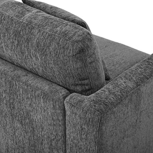 English Elm U_style Oversized Curved Chenille Sectional Sofa with Pinewood Frame for Open Living Spaces Grey WY000541AAE