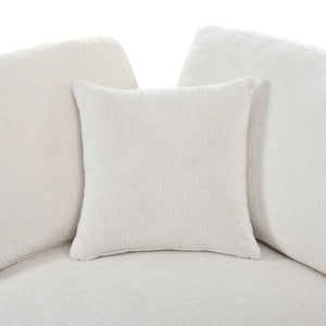 English Elm U-Style Chenille Three Seat Sofa with Pine Frame Deep Cushions for Modern Living Rooms Beige WY000543AAA