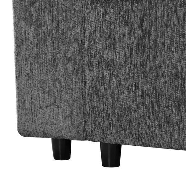 English Elm U-Style Six Seat Chenille Sectional with Deep Cushions Pine Frame and Two Movable Ottomans Grey WY000546AAE