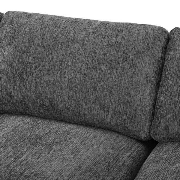 English Elm U-Style Modular Chenille Sofa Set with Pine Frame Deep Seat Living Room Seating Grey WY000549AAE